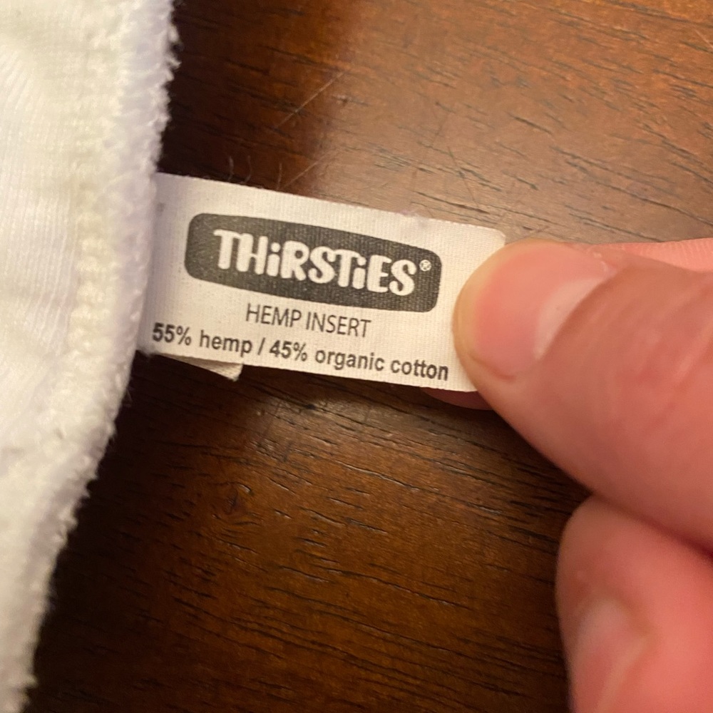 Thirsties bamboo organic cotton large cloth diaper inserts